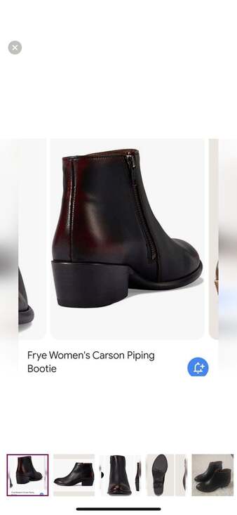 Frye Women's Carson Piping Bootie Black/ Scarlet/ SIZE: 6.5 - Picture 3 of 11